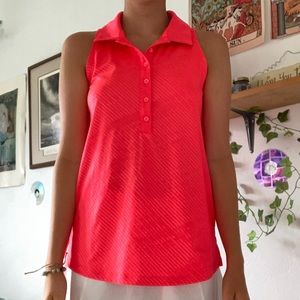 Under Armour Women’s Pink Sleeveless Golf Shirt